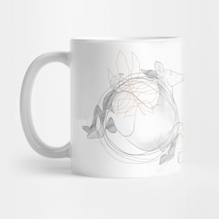 Deer Abstract Sketch Composition Mug